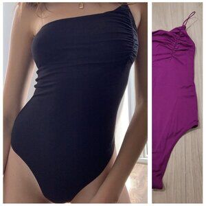 WILFRED FREE | Aritzia Conjure Asymmetrical One Shouler Bodysuit | Sz. XXS